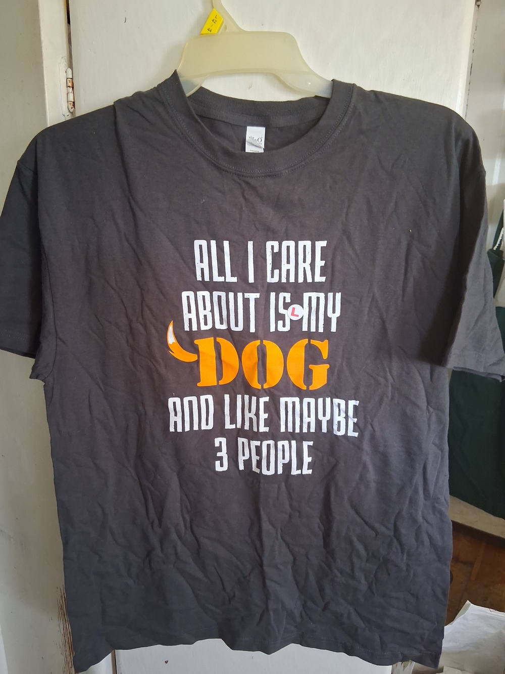 Graphic Dog T-Shirt - Black with Orange Accent